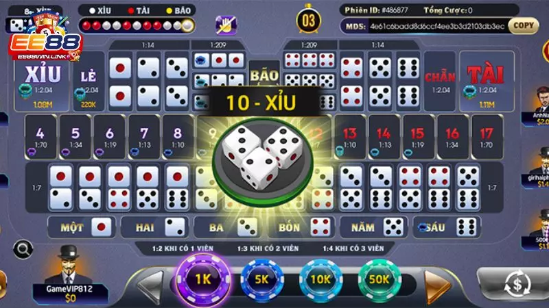 Các tính năng nổi bật của game tài xỉu EE88