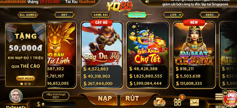 Slot game Tây Du Ký - Tựa game hot hit hàng đầu của Yo88