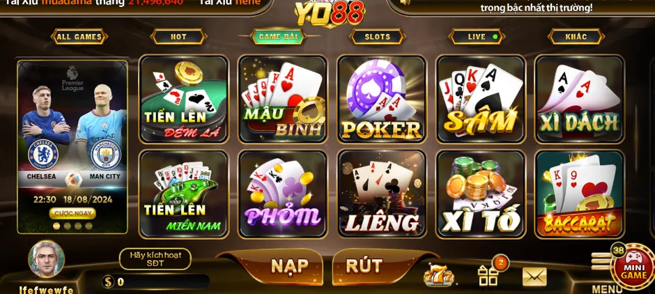 Tham gia hoành tráng với game bài Tiến Lên Đếm Lá