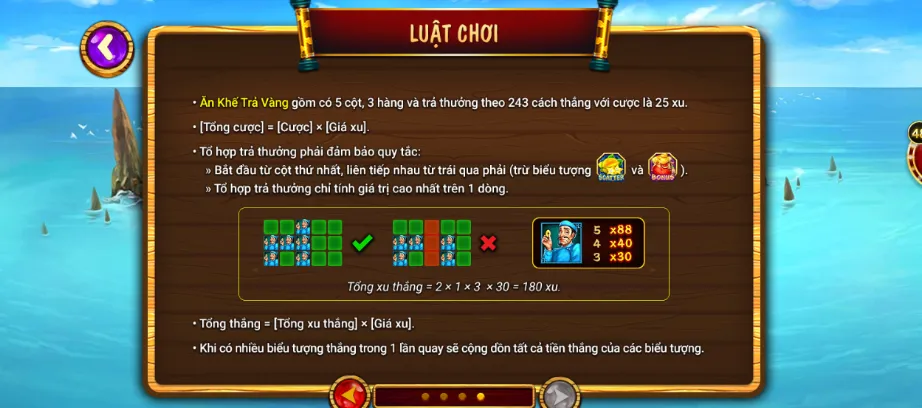 Luật chơi slot Ăn Khế Trả Vàng tại Yo88